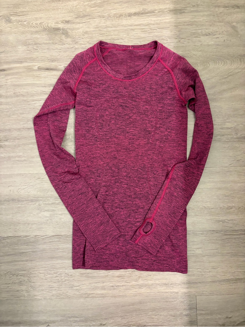 Lululemon Women's Pink Seamless Long-Sleeve Athletic Top